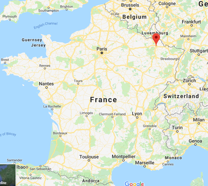 Map of Metz, France
